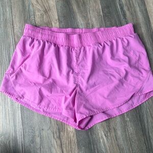 all in motion Bright Pink Elastic-Waist Athletic Shorts large mesh on sides